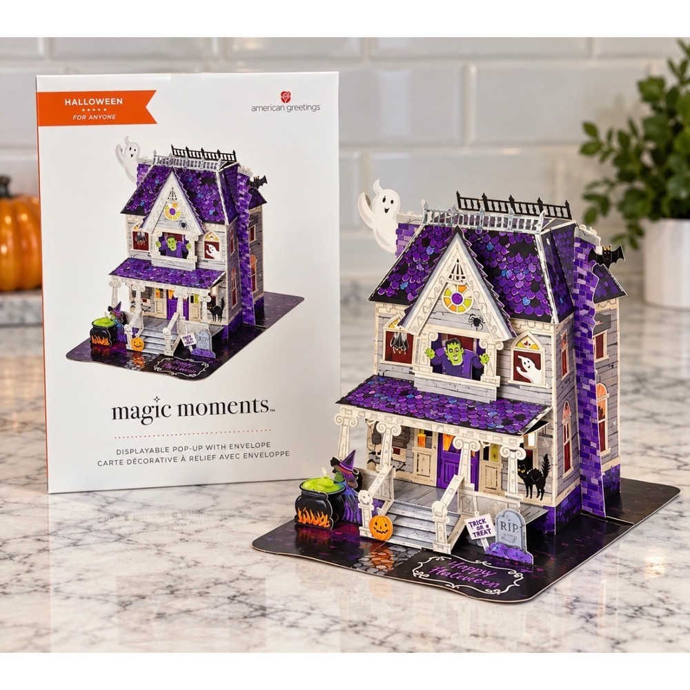 Magic Moments Halloween Pop Up Card(Haunted House)
